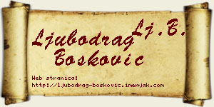 Ljubodrag Bošković vizit kartica